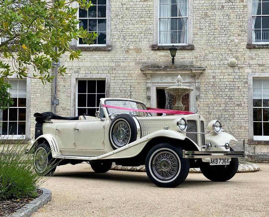 Classic Beauford open tourer wedding car