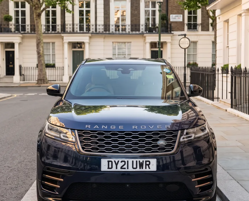 Range Rover Velar chauffeur car on a London street